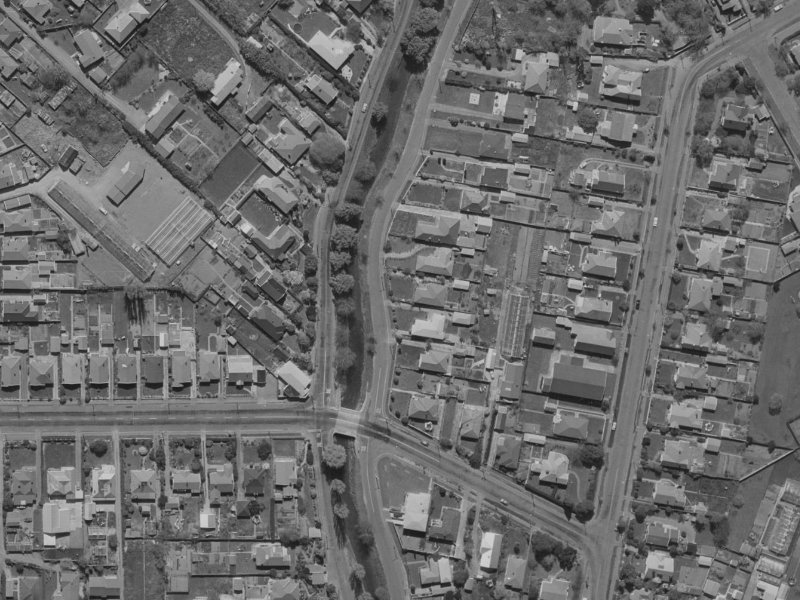 10 Riverlaw Terrace from the air, 1970-1974