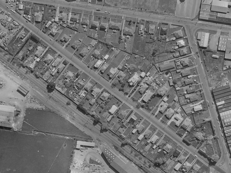 Maunsell Street from the air, 1970-1974
