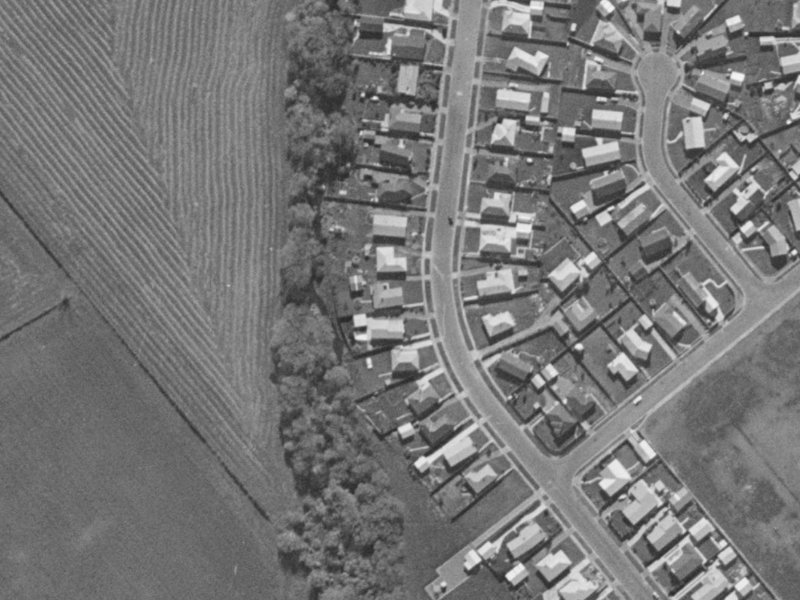 118 Warren Crescent from the air, 1970-1974
