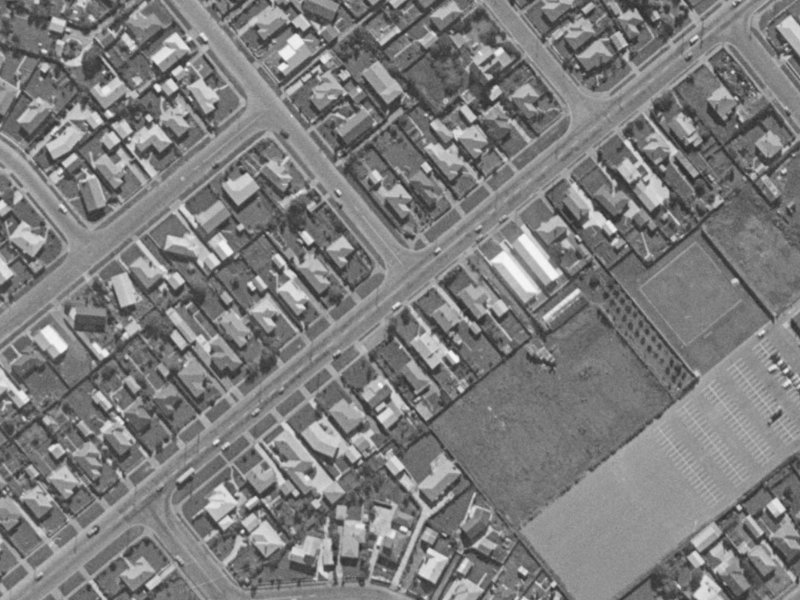 97 Halswell Road from the air, 1970-1974