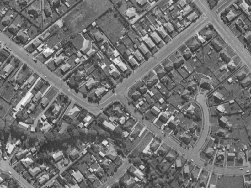 12 Cobham Street from the air, 1970-1974