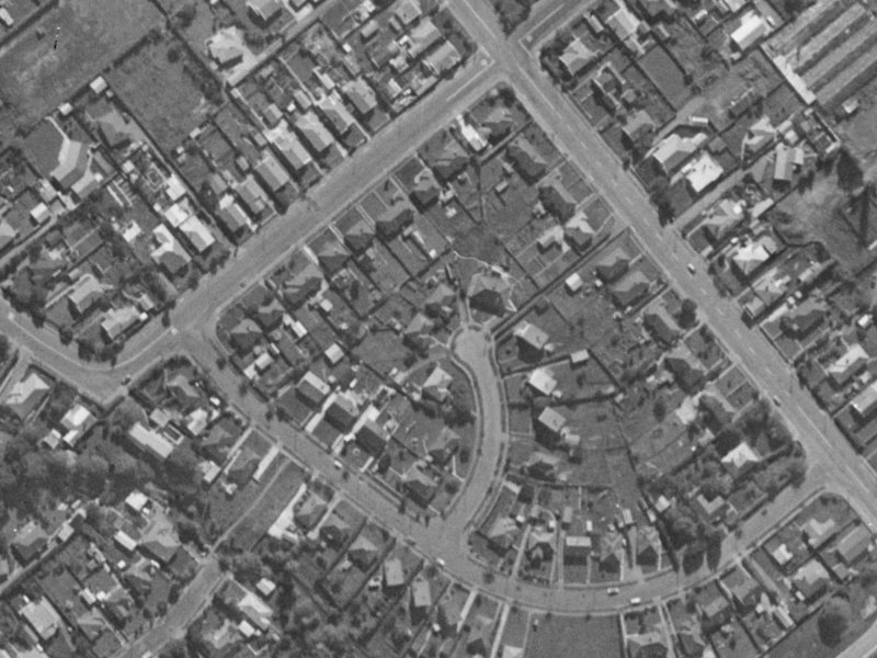 7A Gleig Place from the air, 1970-1974