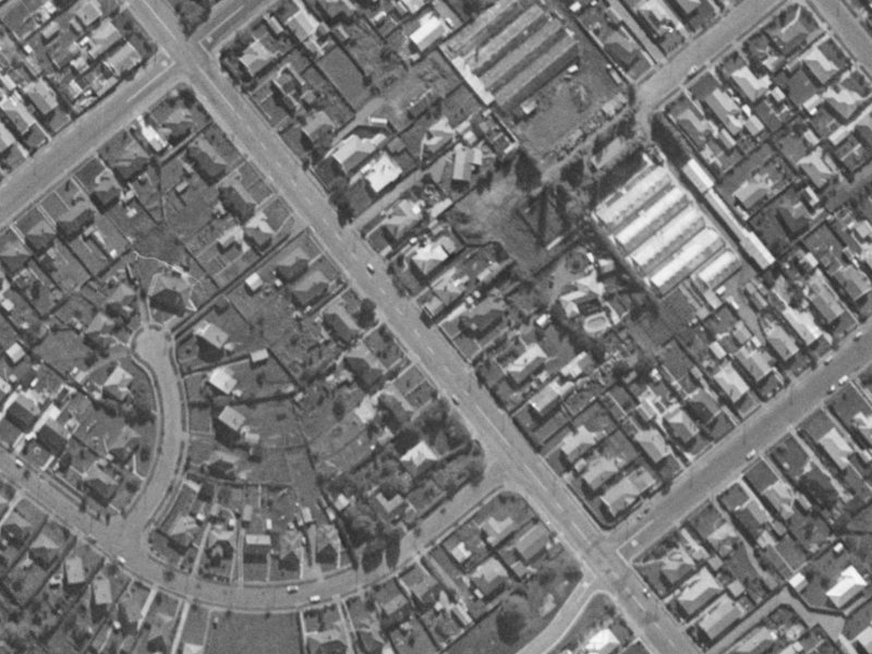 208 Lyttelton Street from the air, 1970-1974