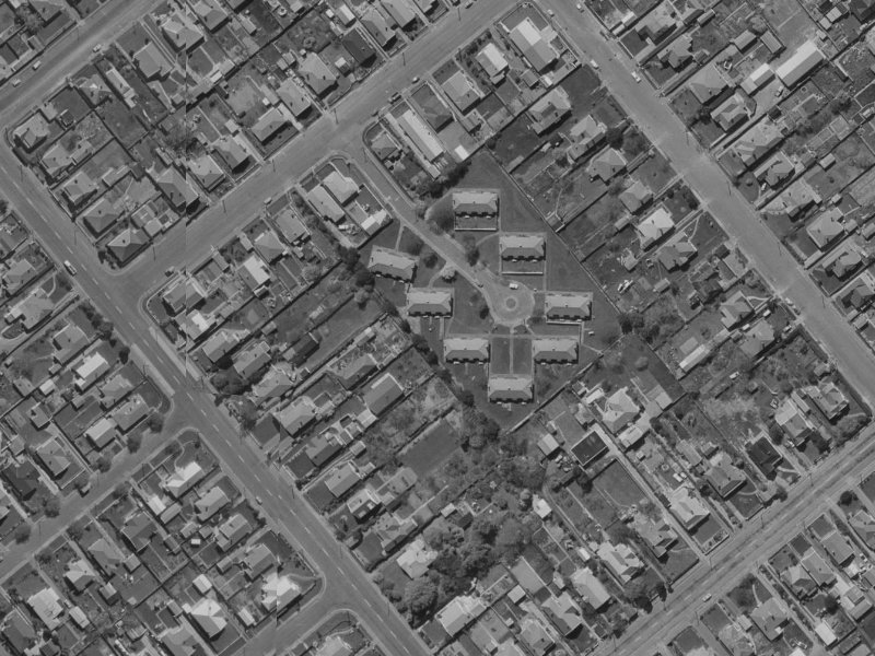 38 Carey Street from the air, 1970-1974