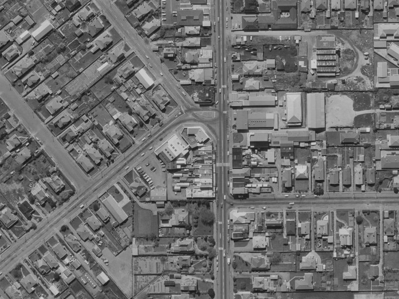 145 Colombo Street from the air, 1970-1974