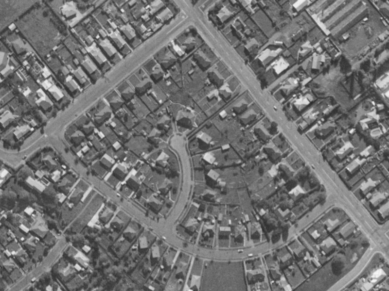10 Gleig Place from the air, 1970-1974