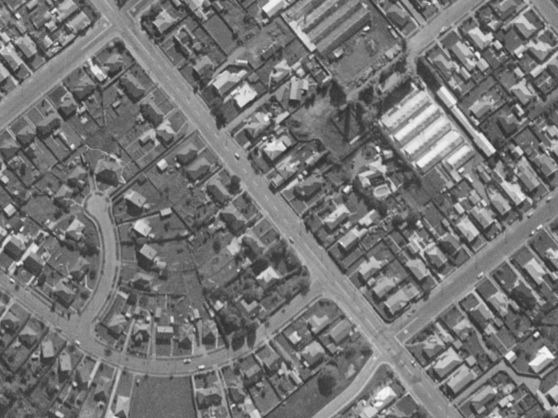 206 Lyttelton Street from the air, 1970-1974