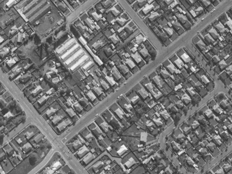 19 Wychbury Street from the air, 1970-1974