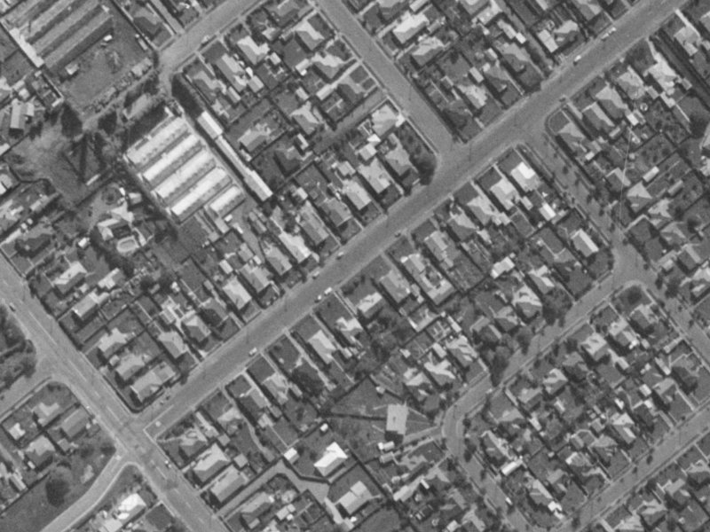 24 Wychbury Street from the air, 1970-1974