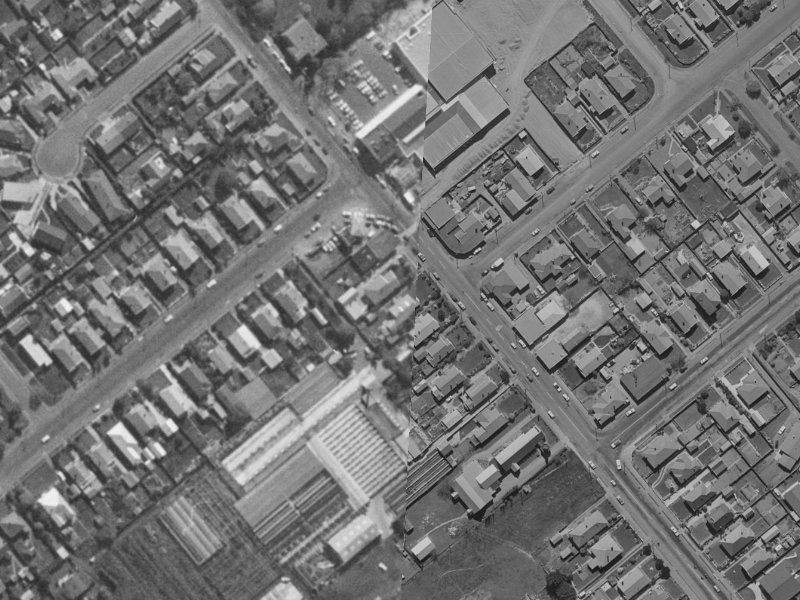 245 Barrington Street from the air, 1970-1974