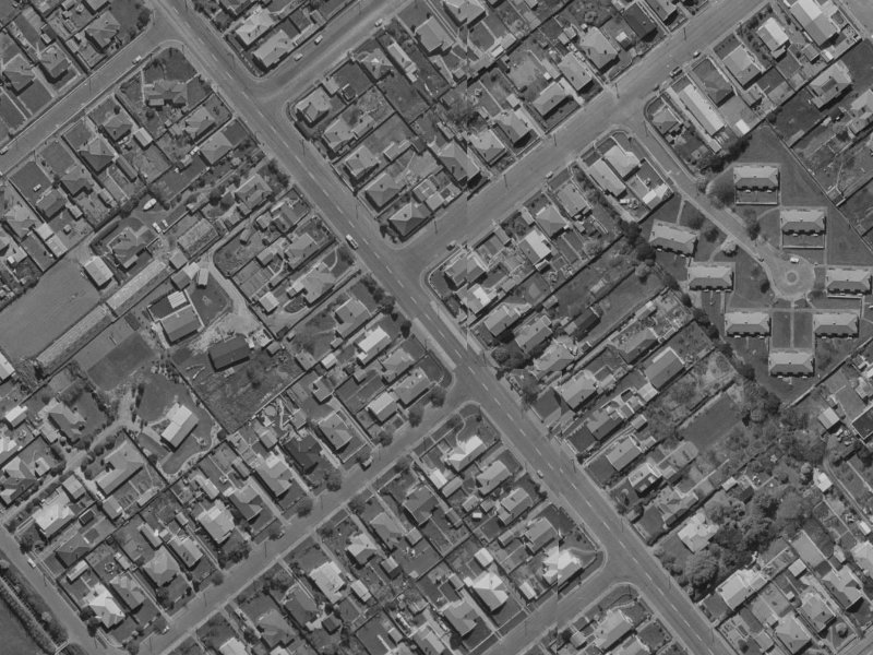 81 Selwyn Street from the air, 1970-1974