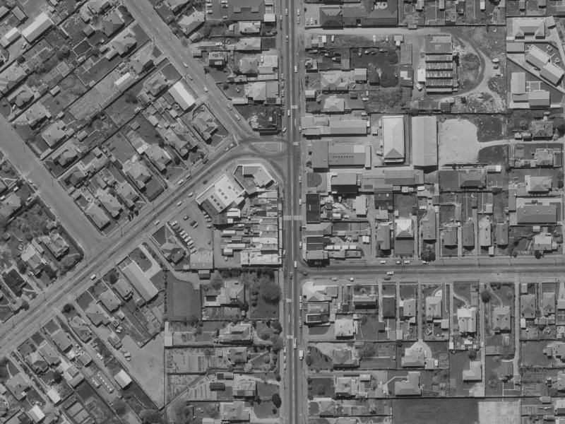 145C Colombo Street from the air, 1970-1974
