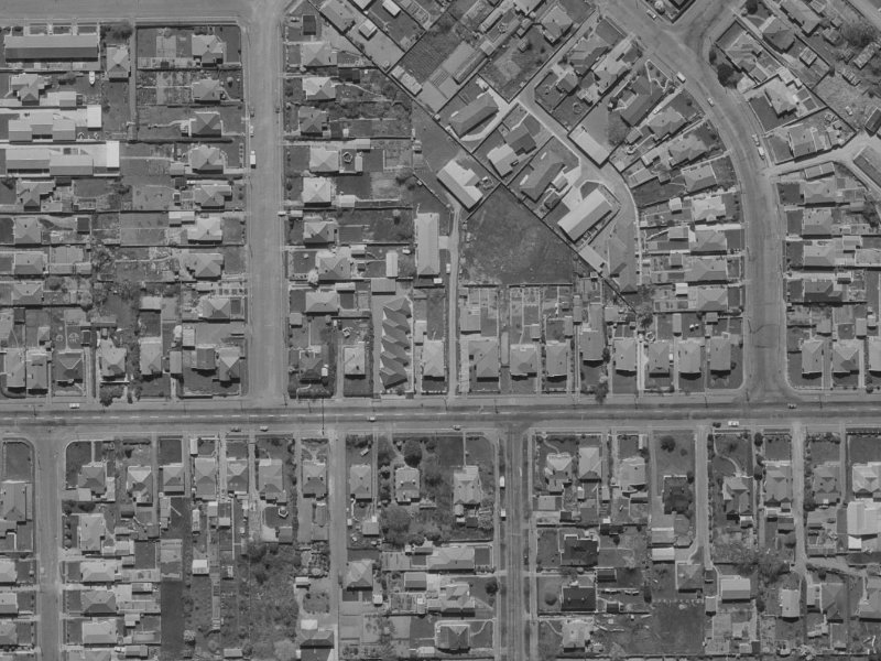 87 Tennyson Street from the air, 1970-1974