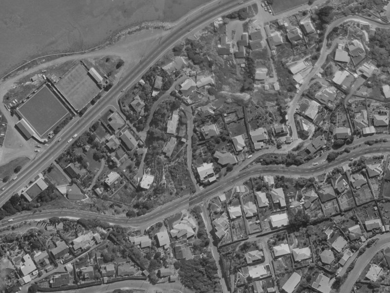 15 Te Awakura Terrace from the air, 1970-1974
