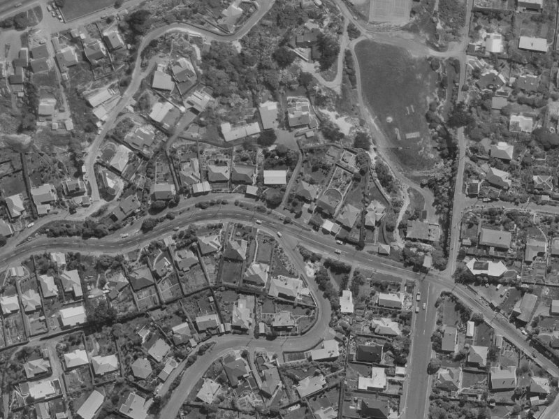 53 St Andrews Hill Road from the air, 1970-1974