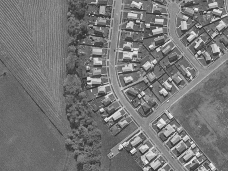 111 Warren Crescent from the air, 1970-1974
