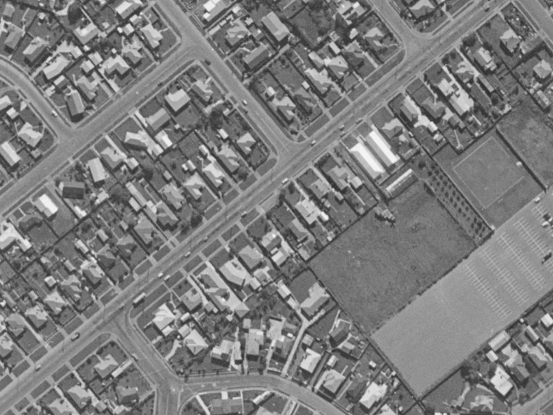 99 Halswell Road from the air, 1970-1974