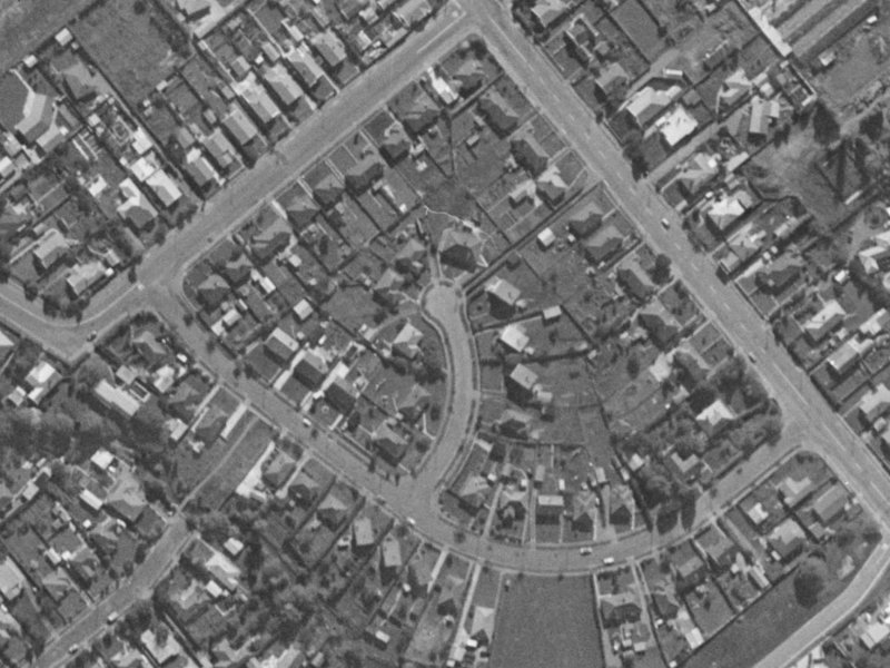 8 Gleig Place from the air, 1970-1974