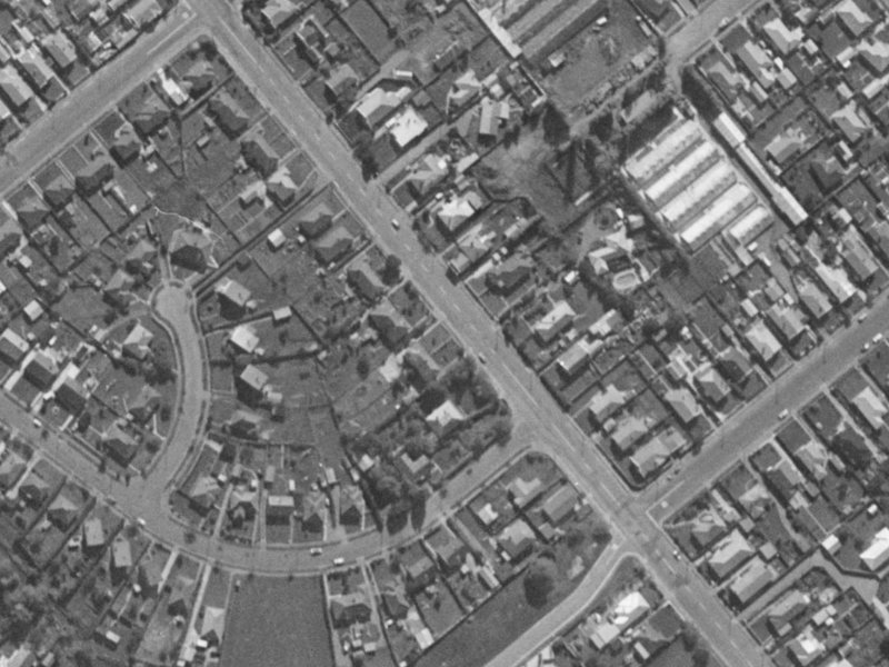 209 Lyttelton Street from the air, 1970-1974
