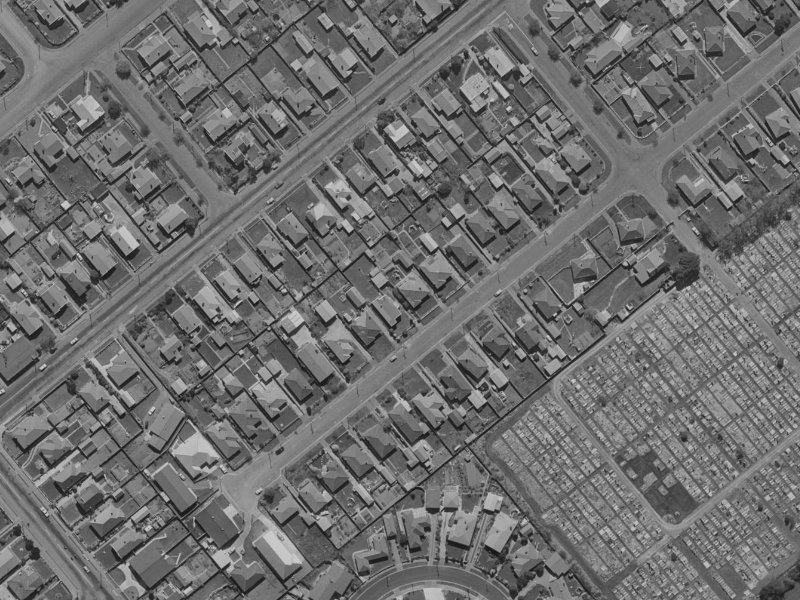 21 Roker Street from the air, 1970-1974