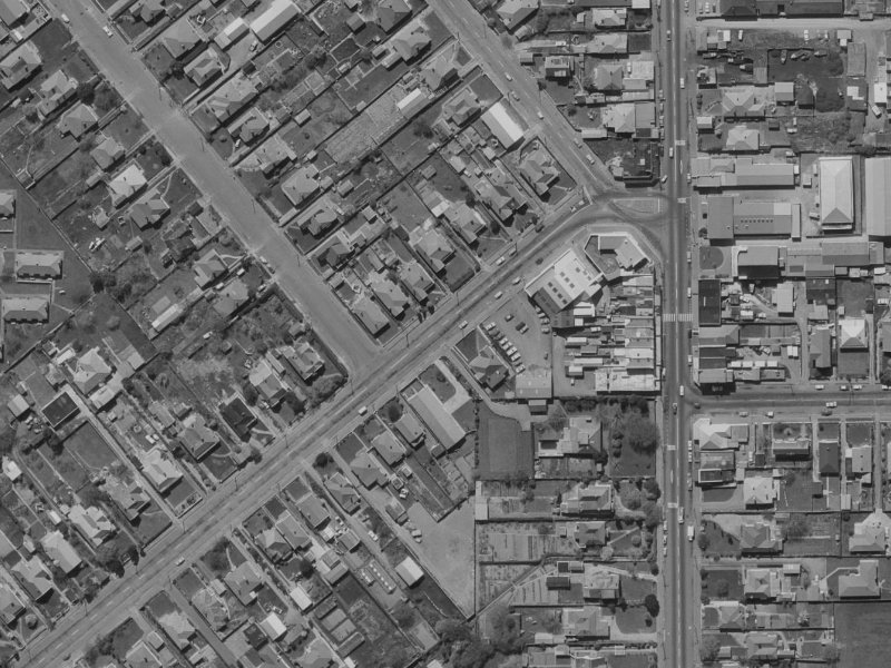 138 Somerfield Street from the air, 1970-1974