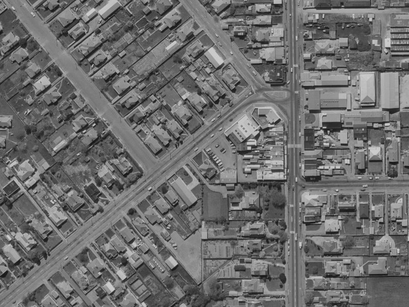 142 Somerfield Street from the air, 1970-1974