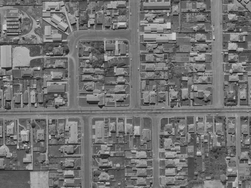 39 Tennyson Street from the air, 1970-1974