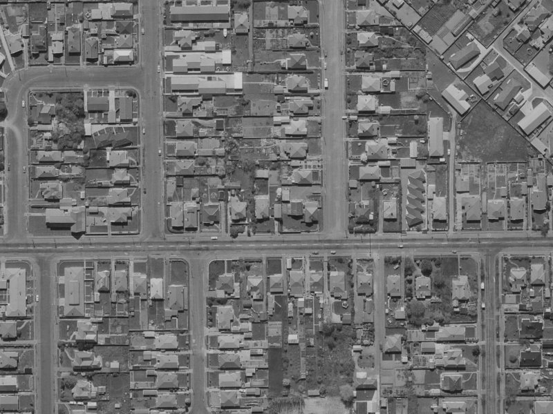 65 Tennyson Street from the air, 1970-1974