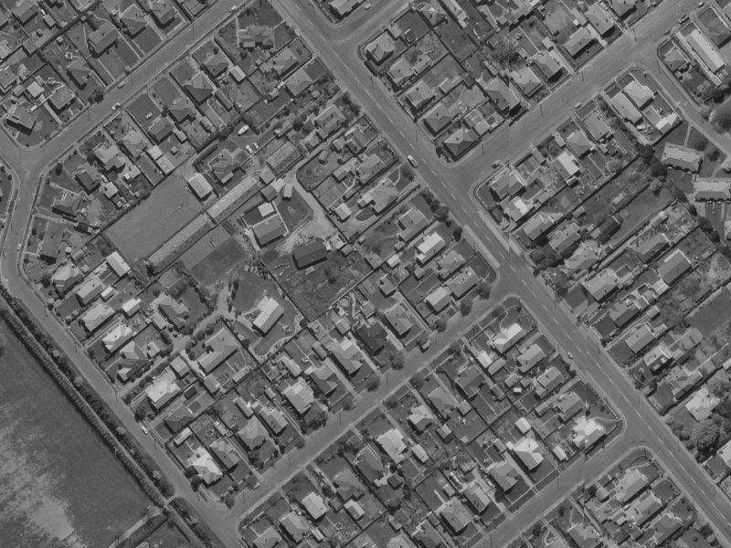 87A Selwyn Street from the air, 1970-1974