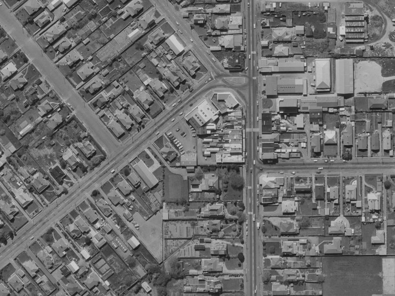 133R Colombo Street from the air, 1970-1974