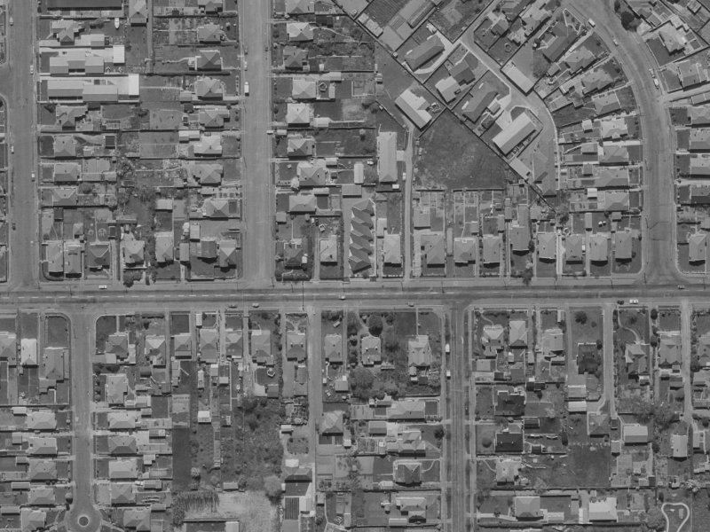 81 Tennyson Street from the air, 1970-1974
