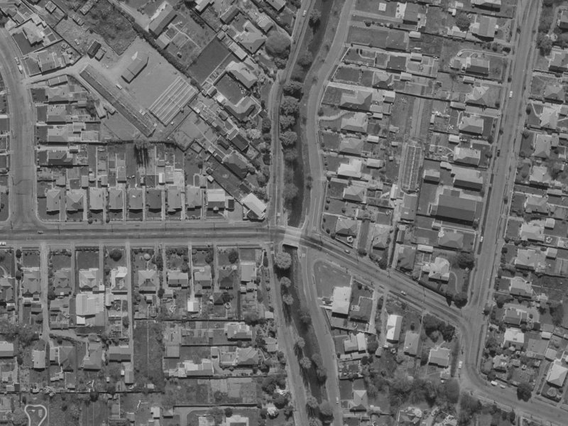 281 Eastern Terrace from the air, 1970-1974