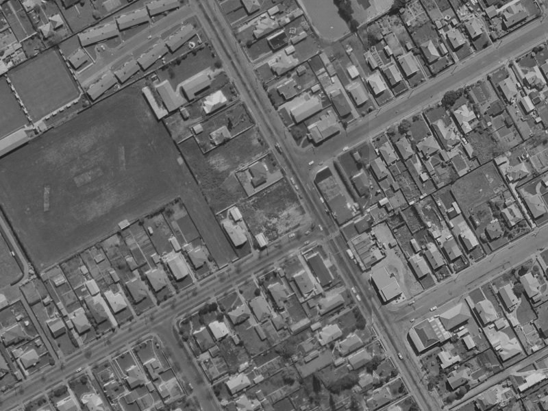 111 Wilsons Rd S from the air, 1970-1974