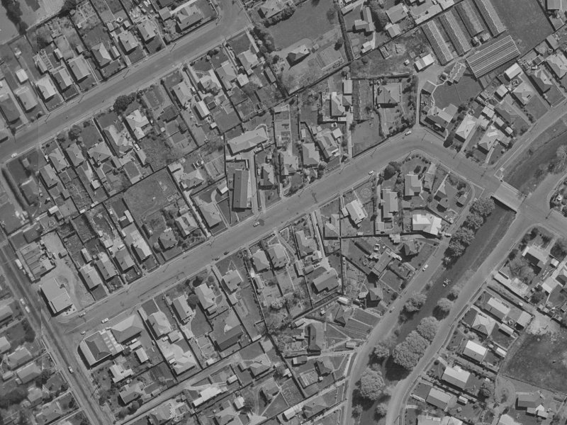 Beckford Road from the air, 1970-1974
