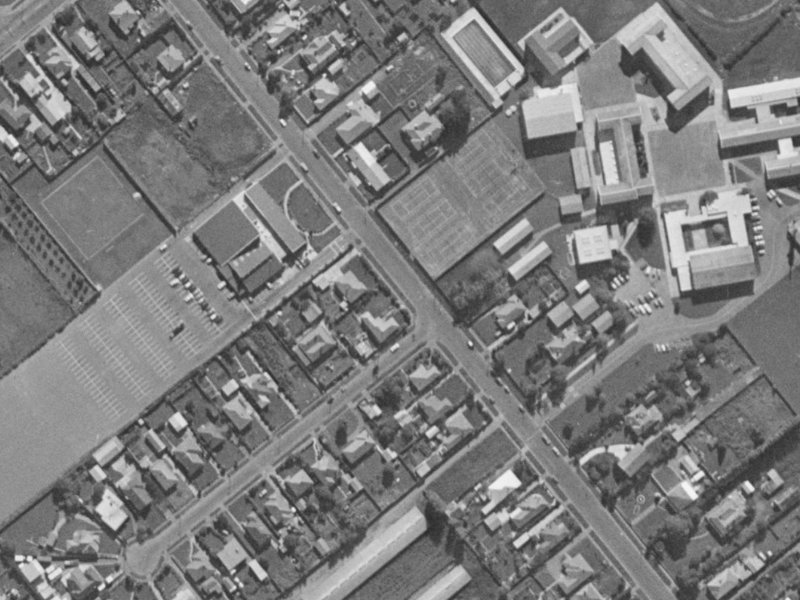 36A Tankerville Road from the air, 1970-1974