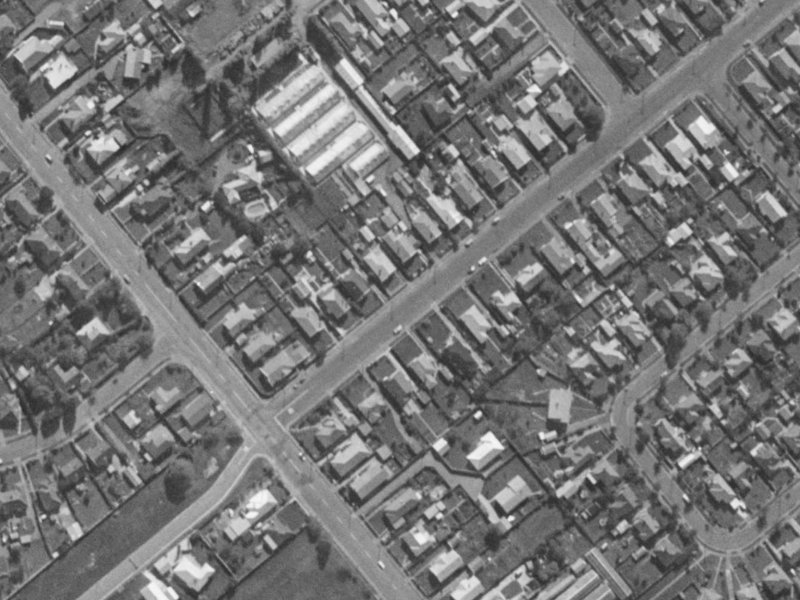 11 Wychbury Street from the air, 1970-1974