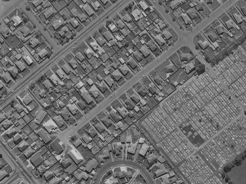 19E Roker Street from the air, 1970-1974
