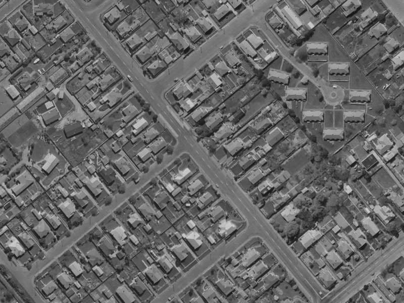 70 Selwyn Street from the air, 1970-1974