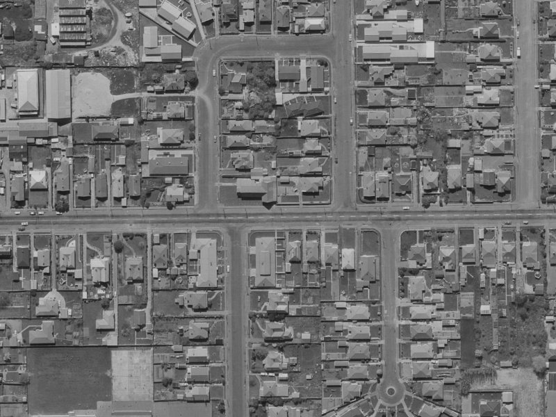 35 Tennyson Street from the air, 1970-1974
