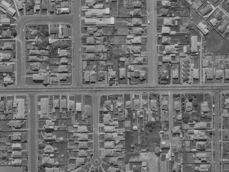 61A Tennyson Street from the air, 1970-1974