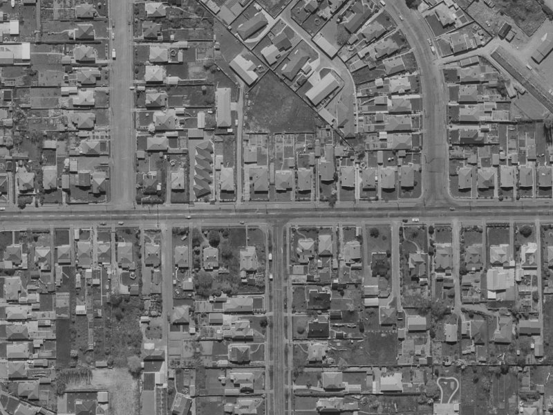 93 Tennyson Street from the air, 1970-1974