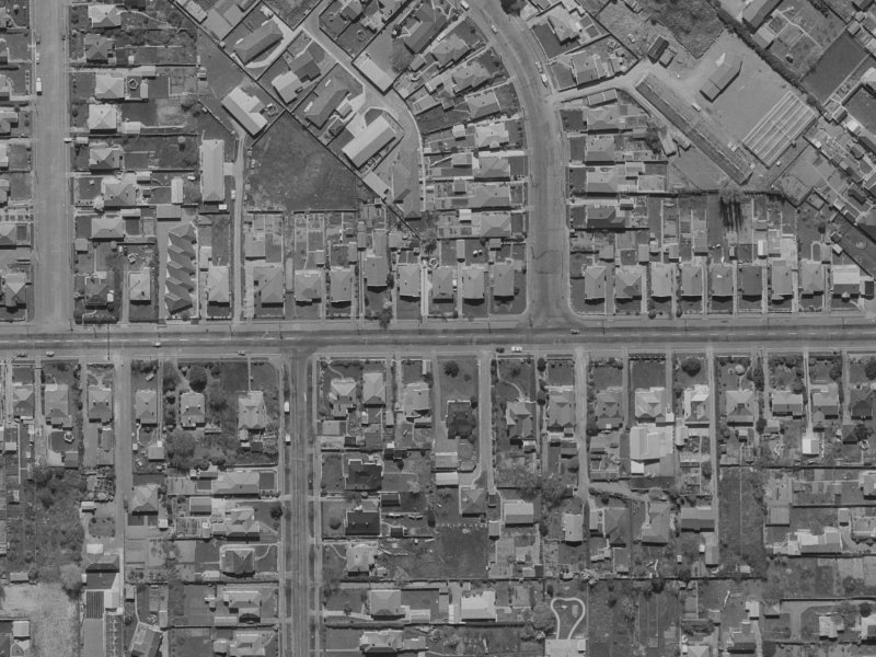 105 Tennyson Street from the air, 1970-1974