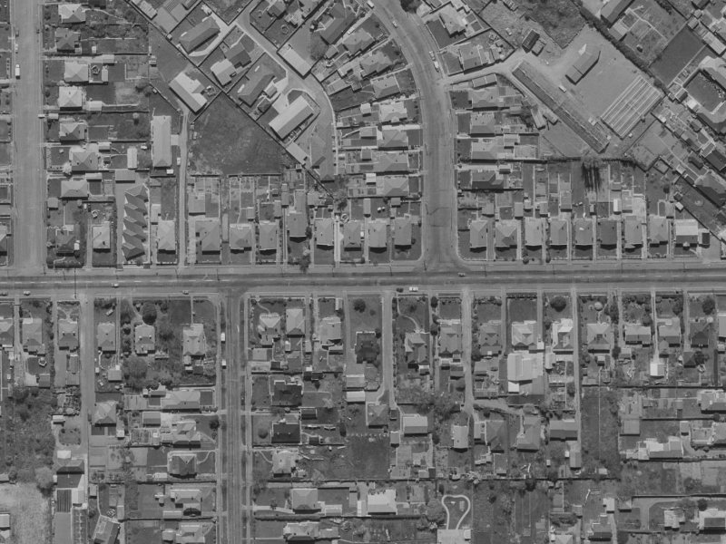 107 Tennyson Street from the air, 1970-1974
