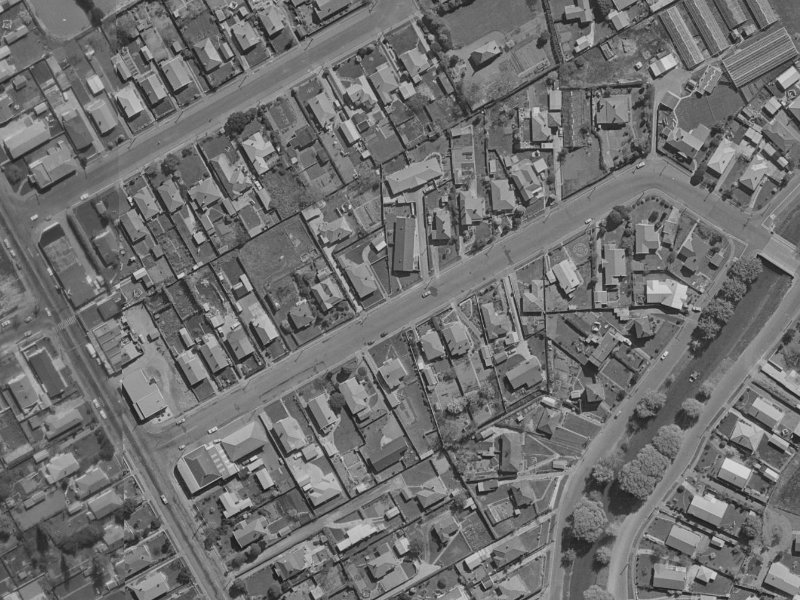 25A Beckford Road from the air, 1970-1974