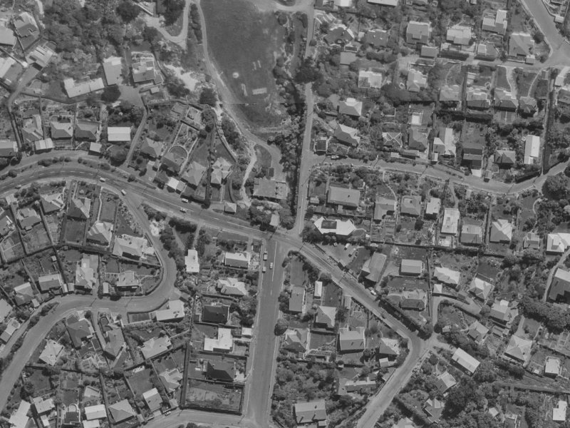 61 Rangatira Terrace from the air, 1970-1974