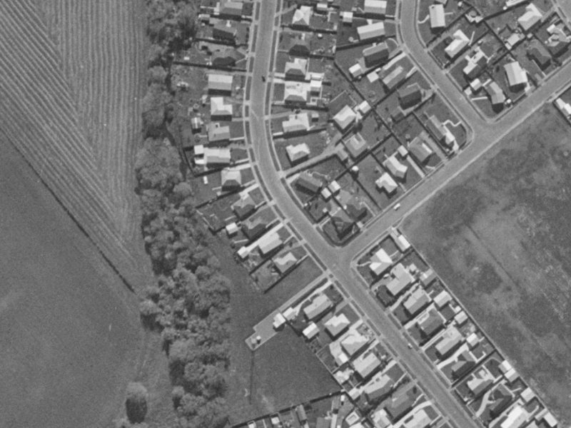 126 Warren Crescent from the air, 1970-1974