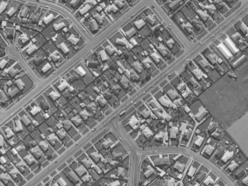 124 Halswell Road from the air, 1970-1974