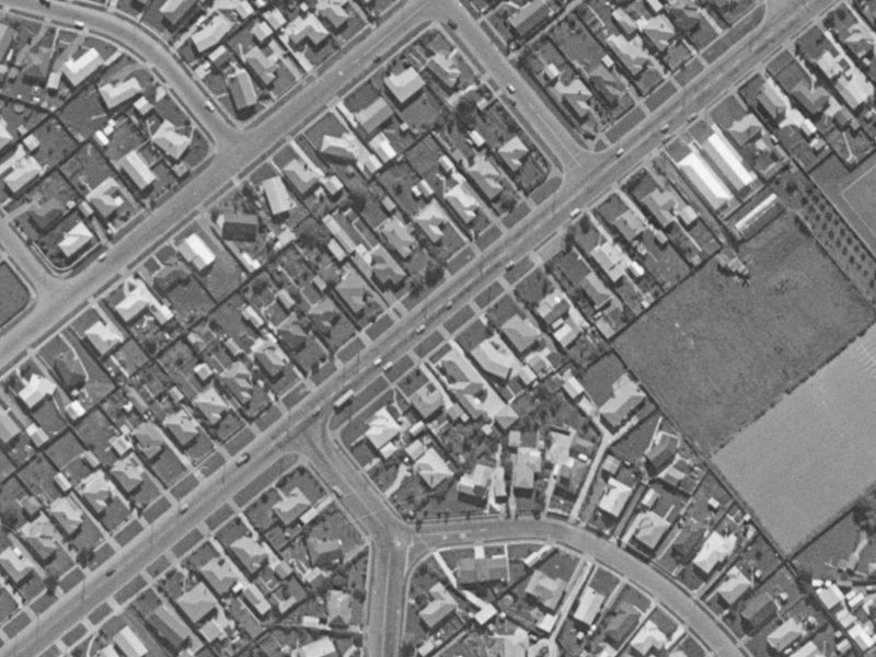 107 Halswell Road from the air, 1970-1974