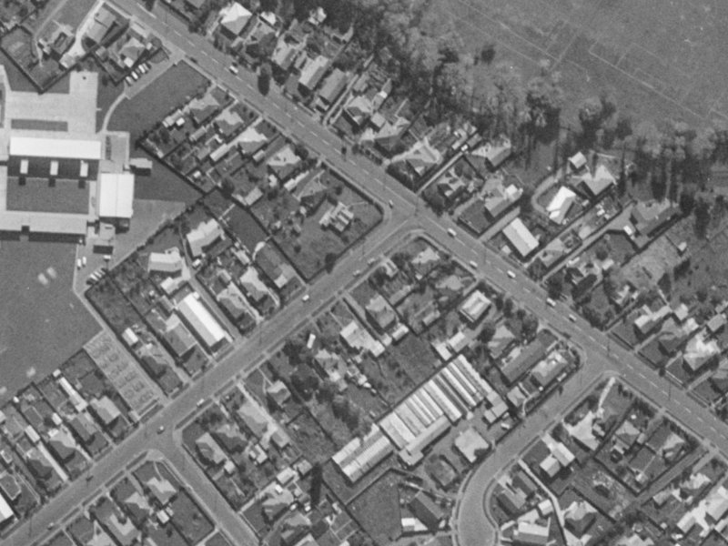 7 Mathers Road from the air, 1970-1974