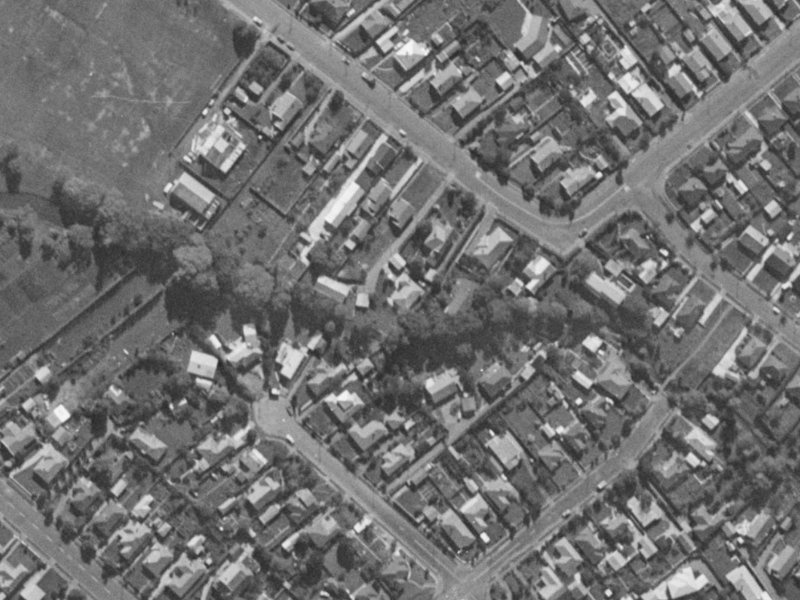 9A Domain Terrace from the air, 1970-1974